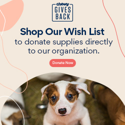 Order your Pet Food at Chewy.com and Creegan Canine Rescue Inc will earn donations!